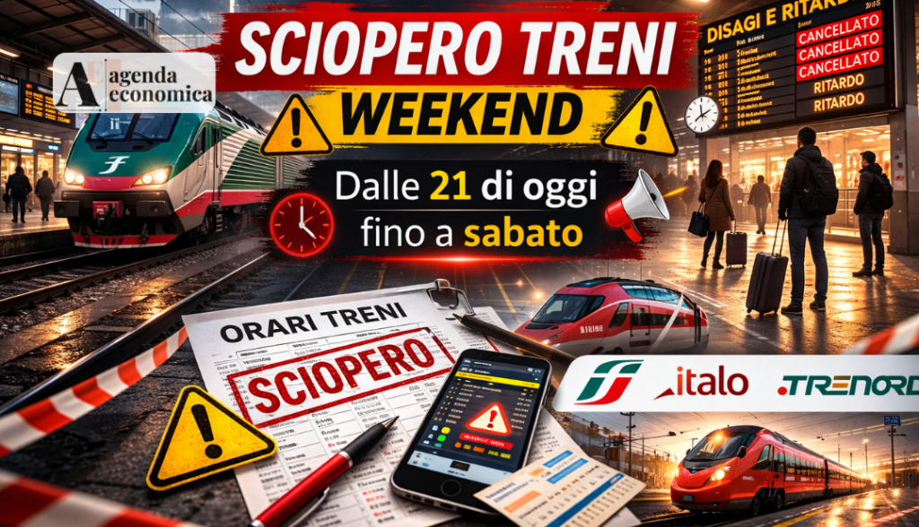 Sciopero treni weekend: orari e disagi